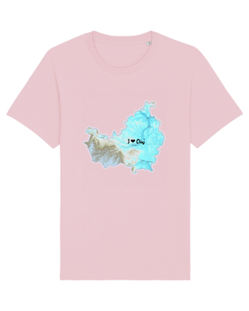 Cluj County Map Cotton Pink