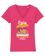 Enjoy the Summer Vibes Tricou mânecă scurtă guler V Damă Evoker