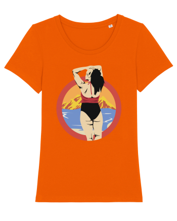 Girl Summertime Bright Orange