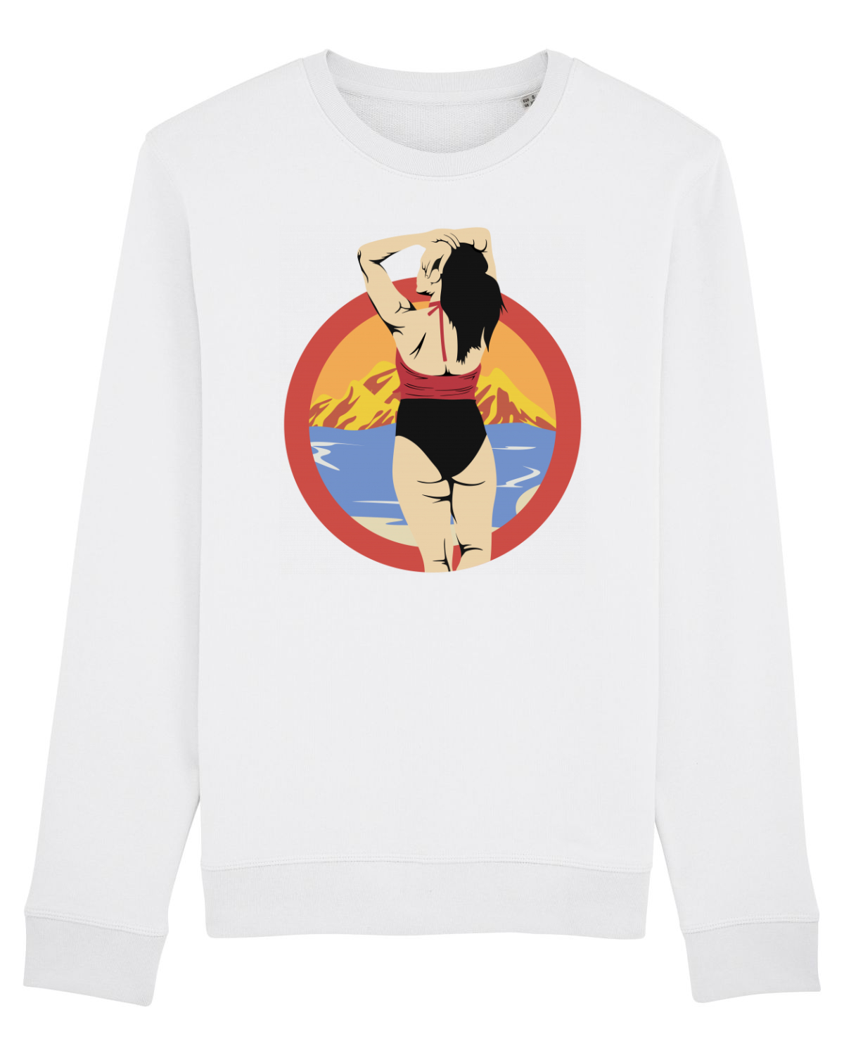 Bluză mânecă lungă Unisex Rise White
