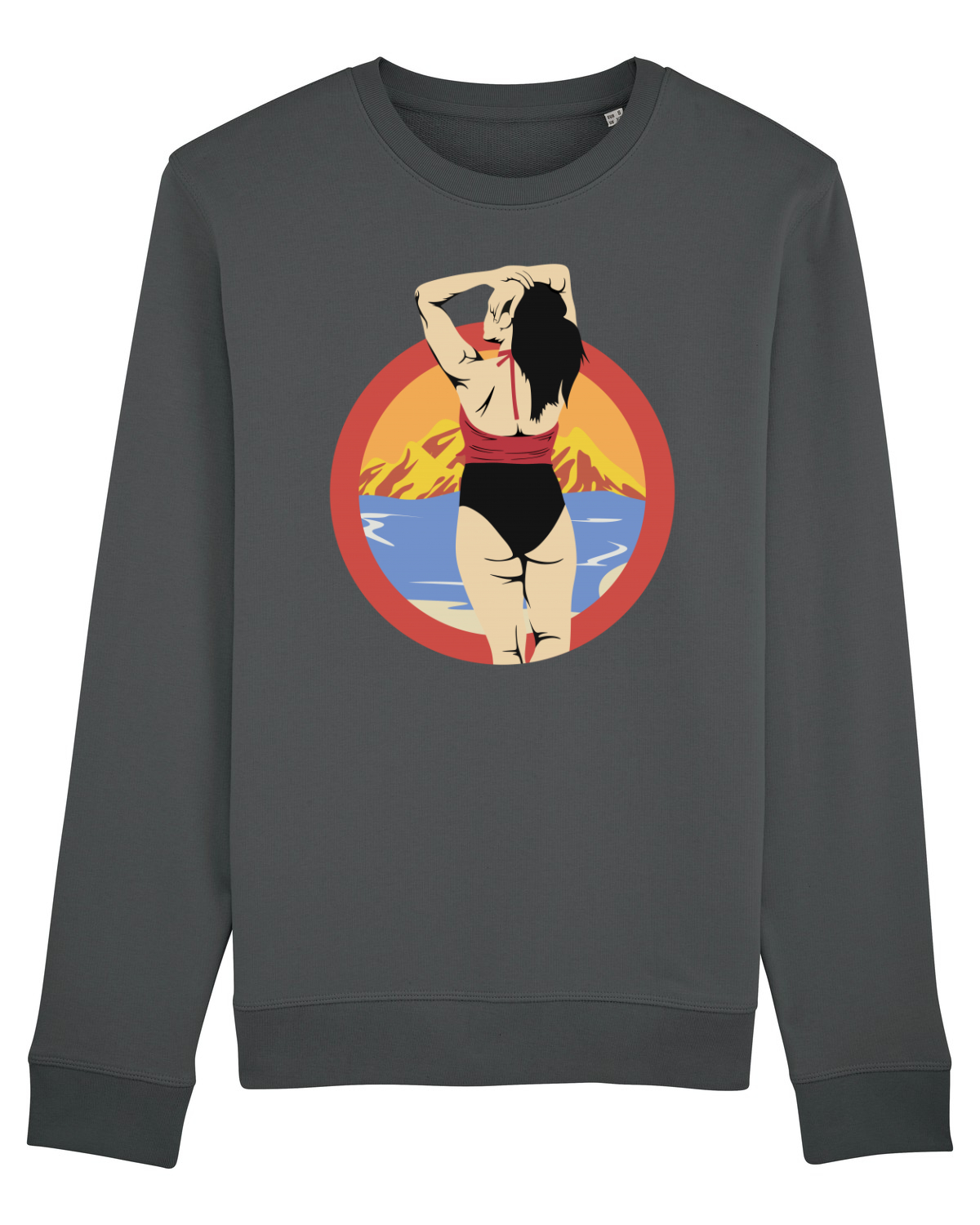 Bluză mânecă lungă Unisex Rise Anthracite