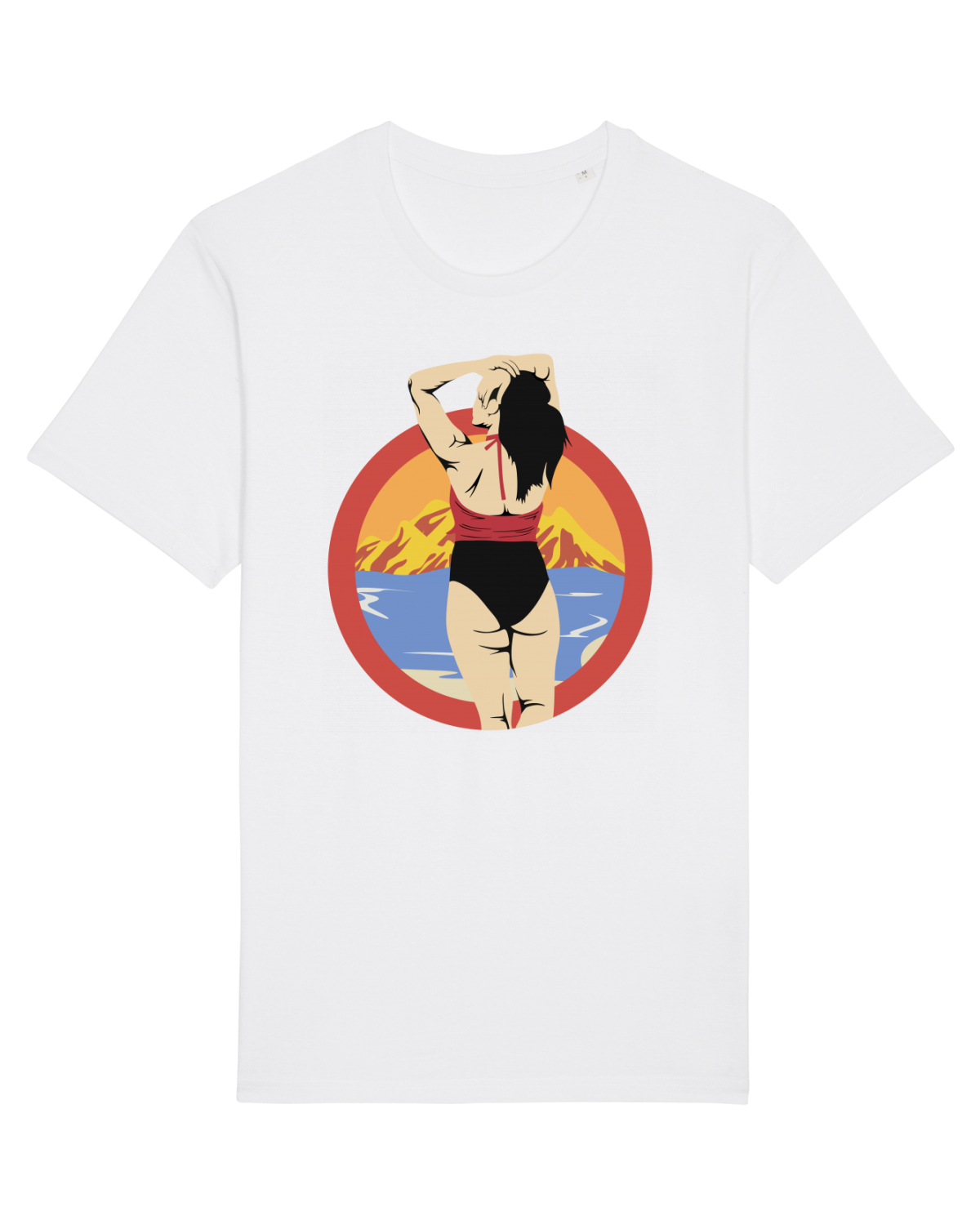 Tricou mânecă scurtă Unisex Rocker White