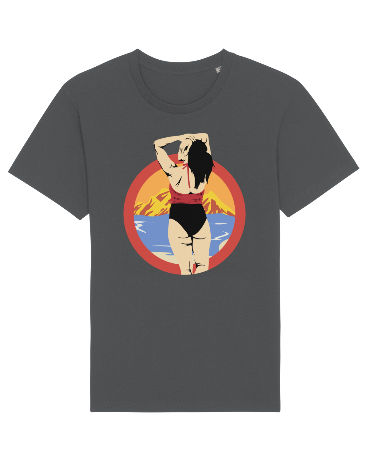 Tricou mânecă scurtă Unisex Rocker Anthracite