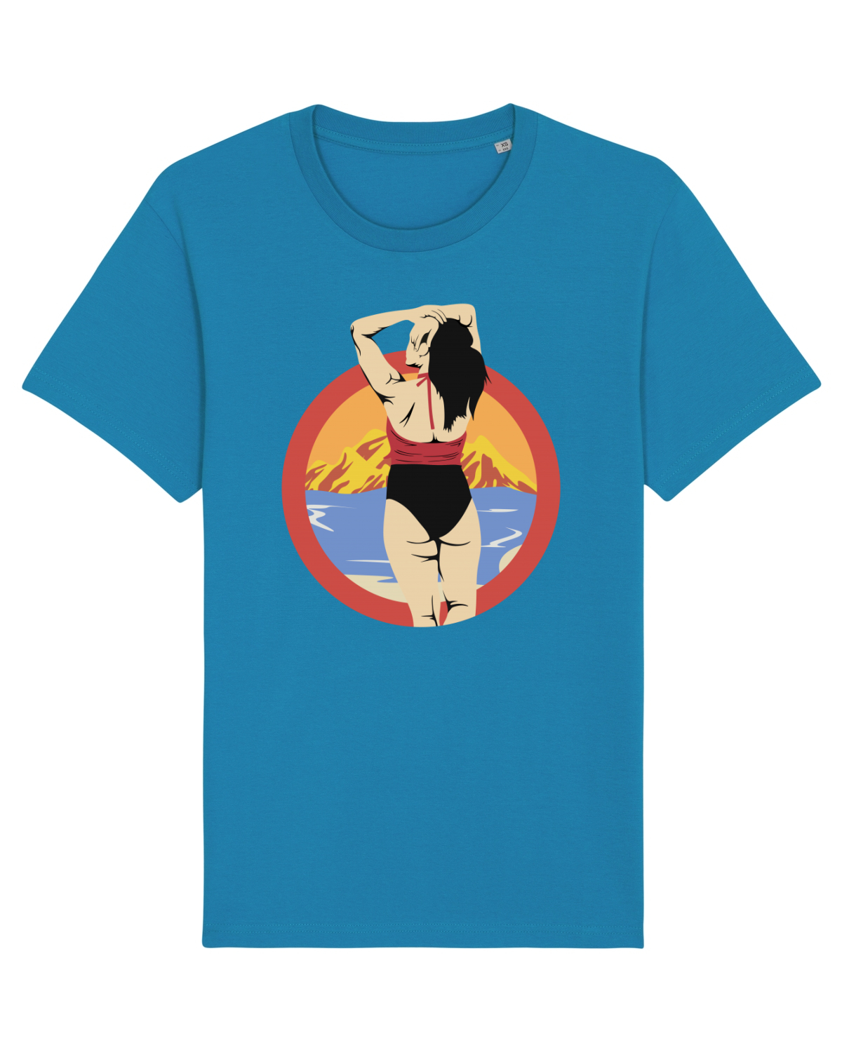 Tricou mânecă scurtă Unisex Rocker Azur