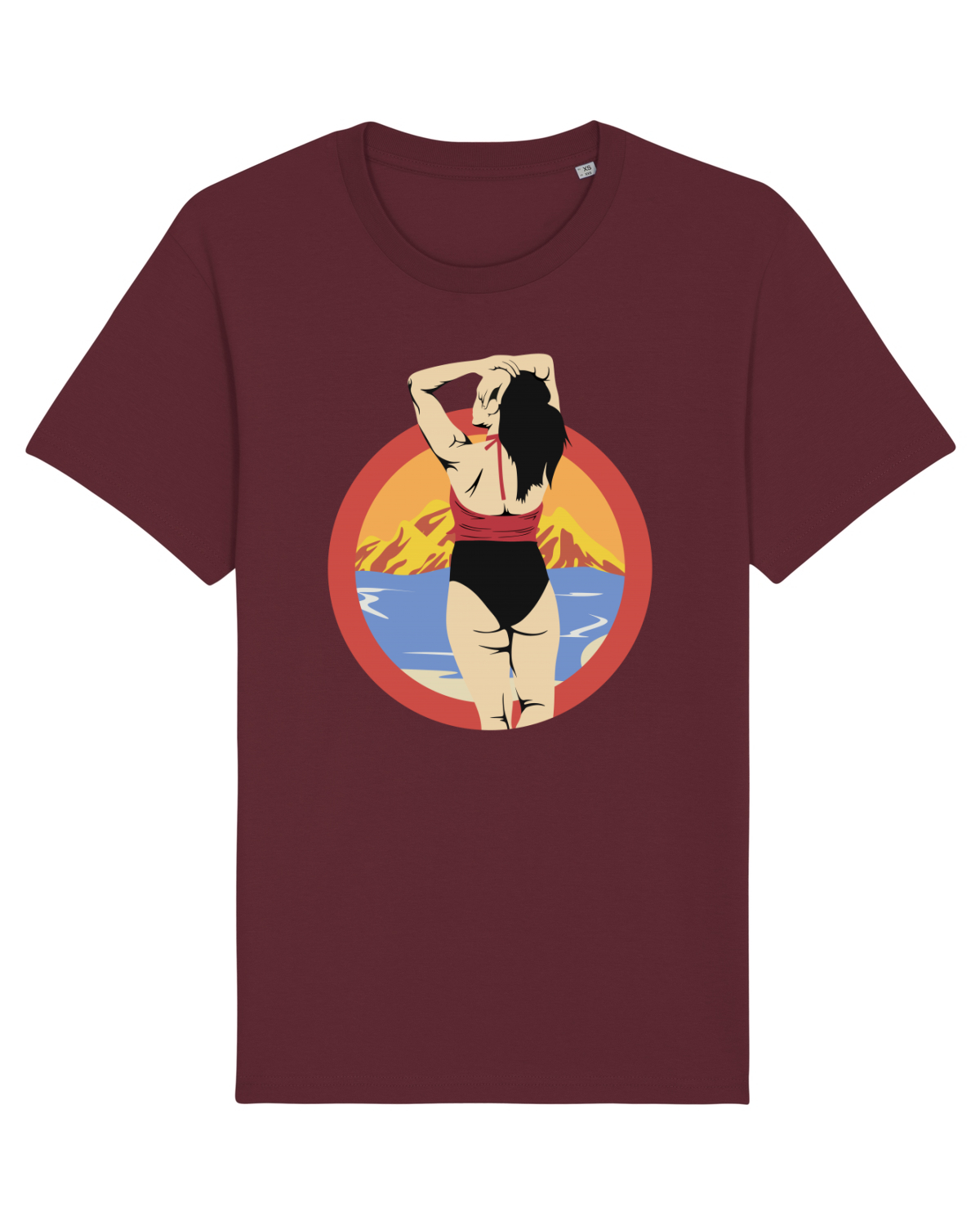 Tricou mânecă scurtă Unisex Rocker Burgundy