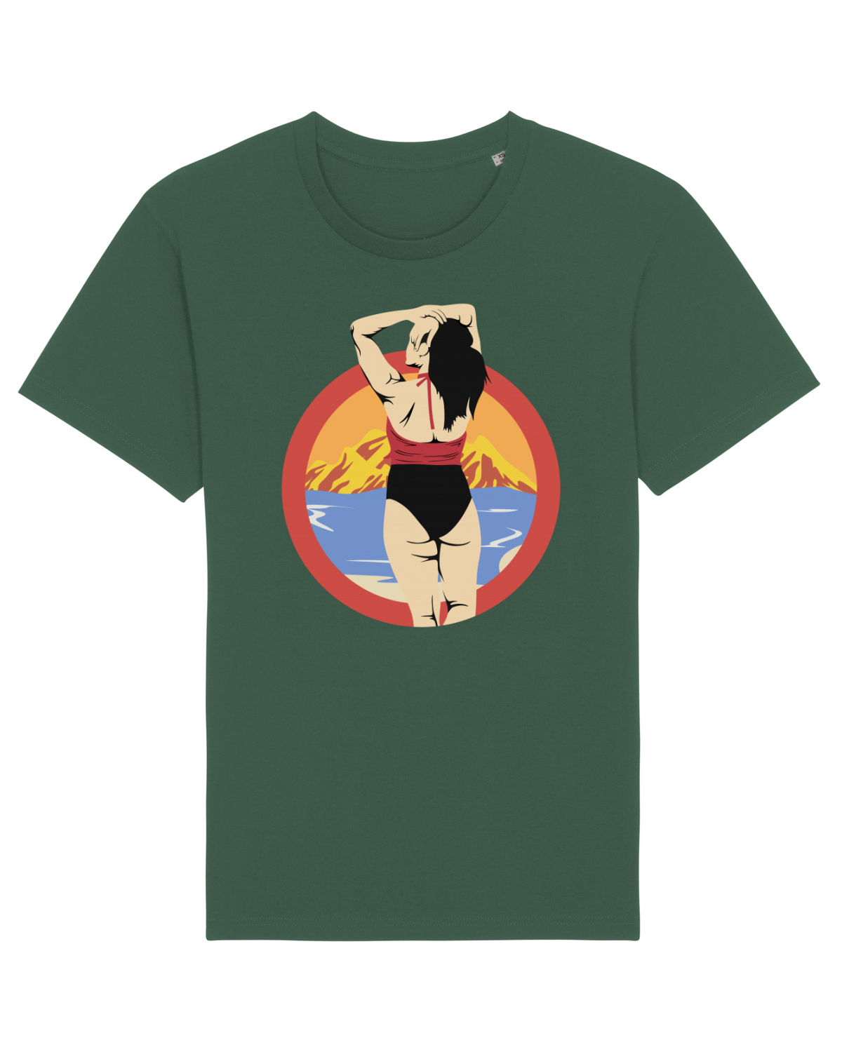 Tricou mânecă scurtă Unisex Rocker Bottle Green