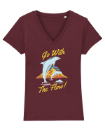 Go With the Flow Tricou mânecă scurtă guler V Damă Evoker