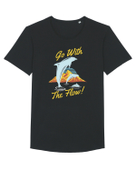 Go With the Flow Tricou mânecă scurtă guler larg Bărbat Skater