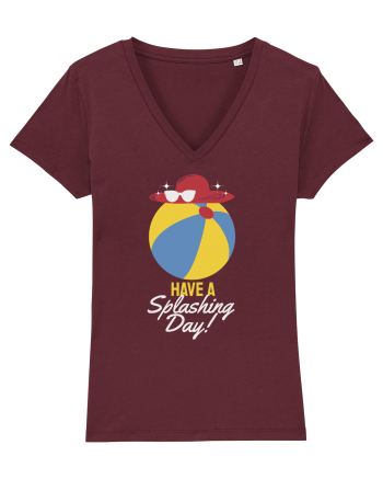 Have a Splashing Day! Burgundy