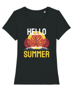 Hello Summer Tricou mânecă scurtă guler larg fitted Damă Expresser