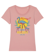 Hurray! Summer Holidays are On Tricou mânecă scurtă guler larg fitted Damă Expresser