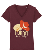 Hurry! Sun is Calling! Tricou mânecă scurtă guler V Damă Evoker