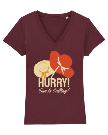 Hurry! Sun is Calling! Burgundy