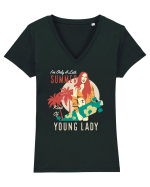 I'm Only A Late Summer Kind Of Young Lady Tricou mânecă scurtă guler V Damă Evoker