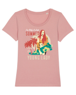 I'm Only A Late Summer Kind Of Young Lady Tricou mânecă scurtă guler larg fitted Damă Expresser