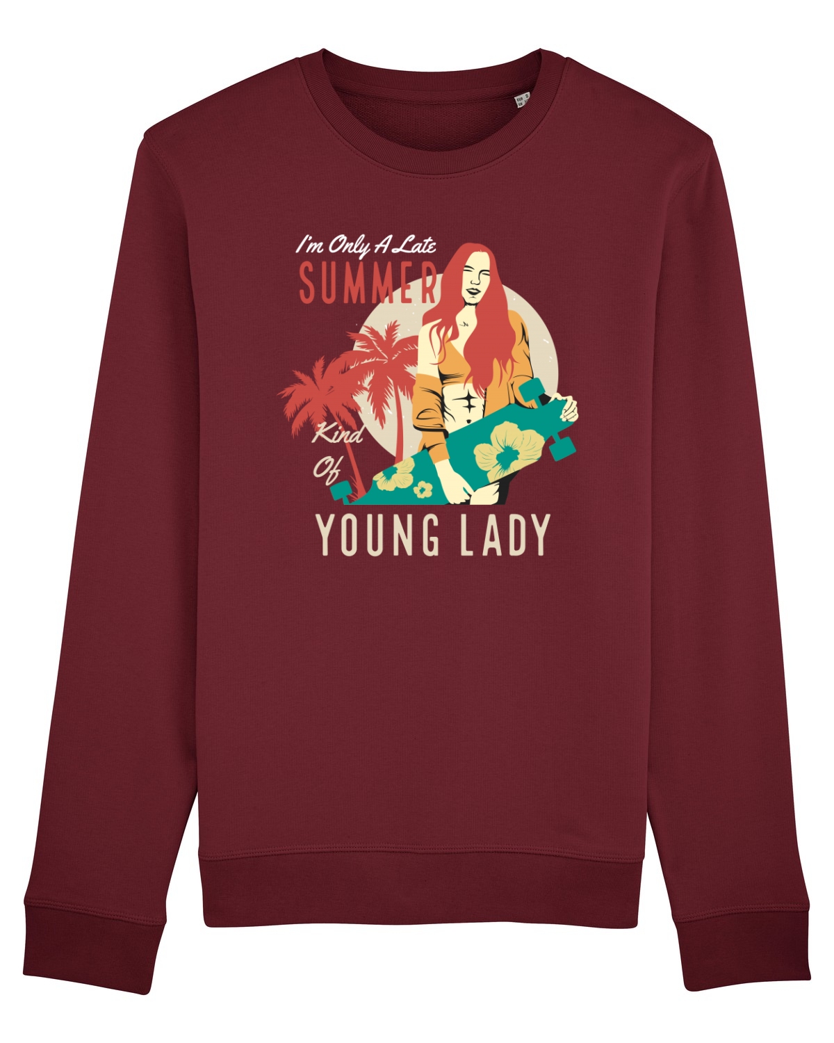 Bluză mânecă lungă Unisex Rise Burgundy