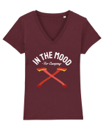 In the Mood for Camping Tricou mânecă scurtă guler V Damă Evoker