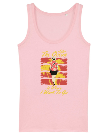 Into the Ocean is Where I Want to Go Cotton Pink