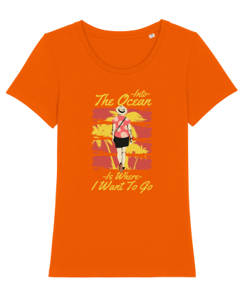 Into the Ocean is Where I Want to Go Bright Orange