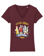 It's All About Some Beach Vibes Tricou mânecă scurtă guler V Damă Evoker
