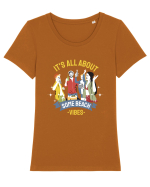 It's All About Some Beach Vibes Tricou mânecă scurtă guler larg fitted Damă Expresser