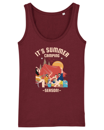 It's Summer Camping Season Burgundy