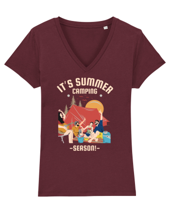 It's Summer Camping Season Burgundy