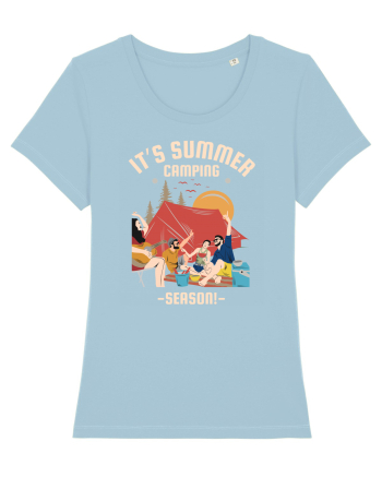 It's Summer Camping Season Sky Blue