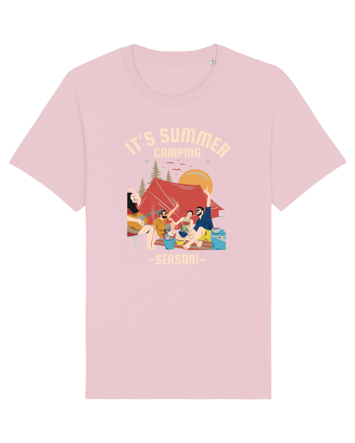 Tricou mânecă scurtă Unisex Rocker Cotton Pink