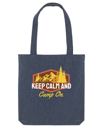 Keep Calm and Camp On Midnight Blue