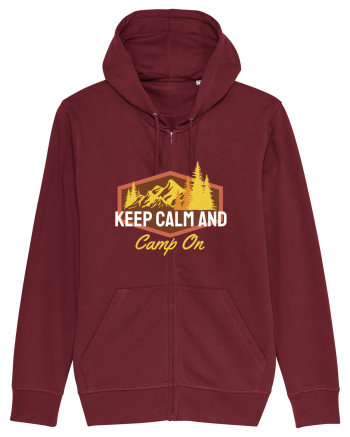Keep Calm and Camp On Burgundy