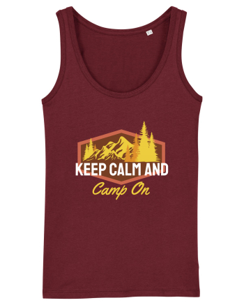 Keep Calm and Camp On Burgundy