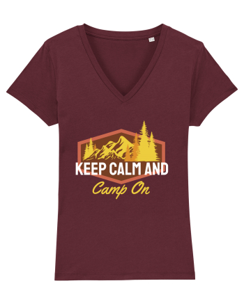 Keep Calm and Camp On Burgundy