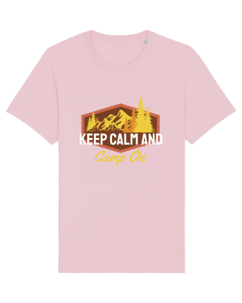 Keep Calm and Camp On Cotton Pink