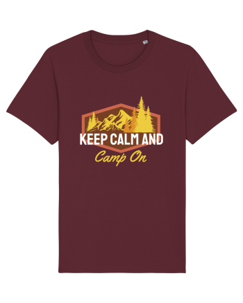 Keep Calm and Camp On Burgundy