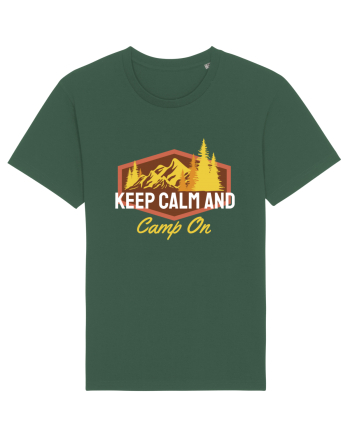 Keep Calm and Camp On Bottle Green