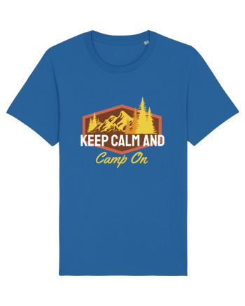 Keep Calm and Camp On Royal Blue