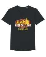 Keep Calm and Camp On Tricou mânecă scurtă guler larg Bărbat Skater