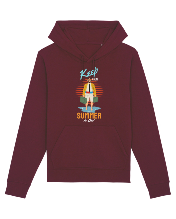 Keep Calm Summer is On! Burgundy