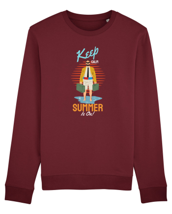 Keep Calm Summer is On! Burgundy