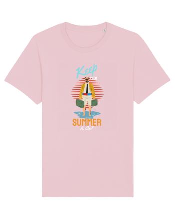 Keep Calm Summer is On! Cotton Pink