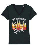 Let Your Soul and Spirit Fly Tricou mânecă scurtă guler V Damă Evoker