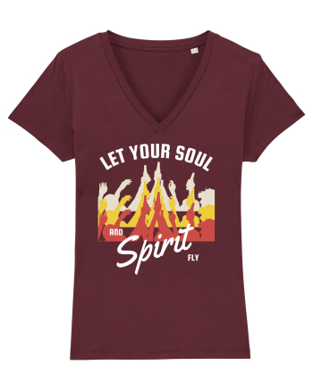 Let Your Soul and Spirit Fly Burgundy