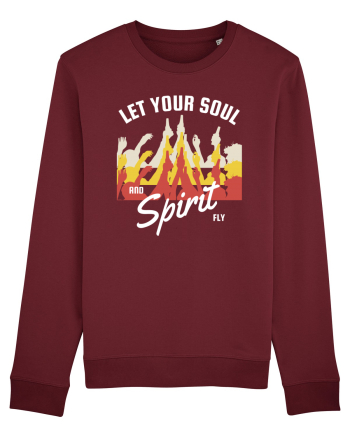 Let Your Soul and Spirit Fly Burgundy