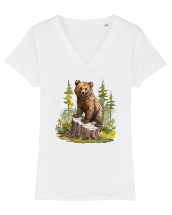 Bear in the forest White