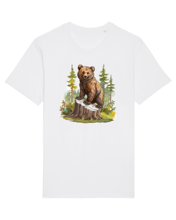 Bear in the forest White