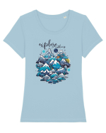 Explore the outdoors Tricou mânecă scurtă guler larg fitted Damă Expresser