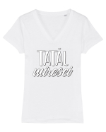 Tricou poze nunta - tatal miresei Tricou mânecă scurtă guler V Damă Evoker