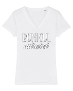 Tricou poze nunta - bunicul miresei Tricou mânecă scurtă guler V Damă Evoker