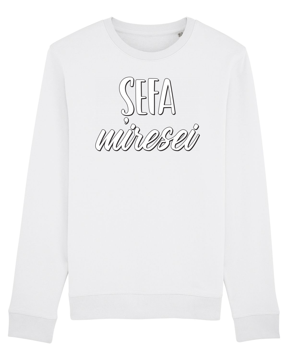 Bluză mânecă lungă Unisex Rise White